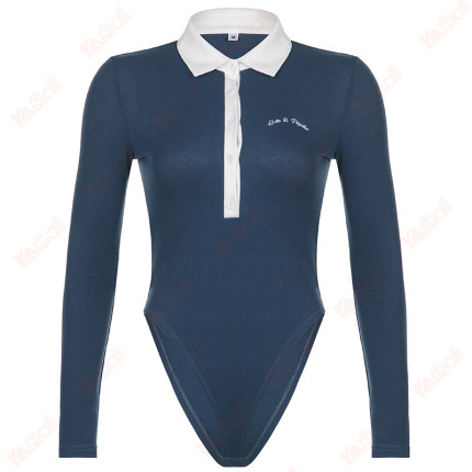 best blue bodysuit knitted cotton